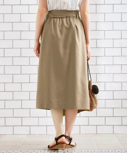 le.coeur blanc（ルクールブラン）の「リヨセルベルテッドラップスカート（スカート・レディース・ベージュ/ブラウン/ネイビー・38/36）」の14枚目の写真