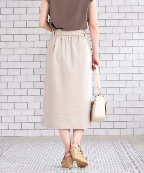 le.coeur blanc（ルクールブラン）の「リヨセルベルテッドラップスカート（スカート・レディース・ベージュ/ブラウン/ネイビー・38/36）」の19枚目の写真