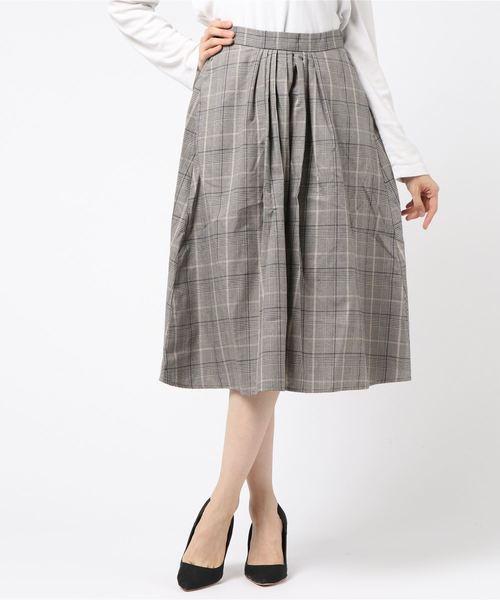 AMERICAN HOLIC（アメリカンホリック）の「10col. フロントタックスカート　＊（スカート・レディース・その他8/グリーン系その他5/イエロー系その他/ブルー系その他5/ブラウン系その他4/ベージュ/グリーン/ボルドー/ブラック/マスタード・FREE）」の14枚目の写真