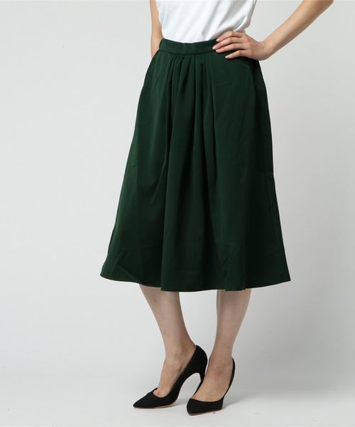 AMERICAN HOLIC（アメリカンホリック）の「10col. フロントタックスカート　＊（スカート・レディース・その他8/グリーン系その他5/イエロー系その他/ブルー系その他5/ブラウン系その他4/ベージュ/グリーン/ボルドー/ブラック/マスタード・FREE）」の4枚目の写真