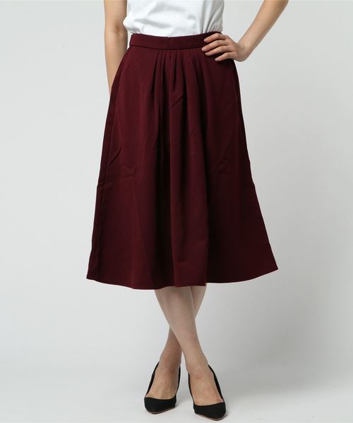 AMERICAN HOLIC（アメリカンホリック）の「10col. フロントタックスカート　＊（スカート・レディース・その他8/グリーン系その他5/イエロー系その他/ブルー系その他5/ブラウン系その他4/ベージュ/グリーン/ボルドー/ブラック/マスタード・FREE）」の9枚目の写真