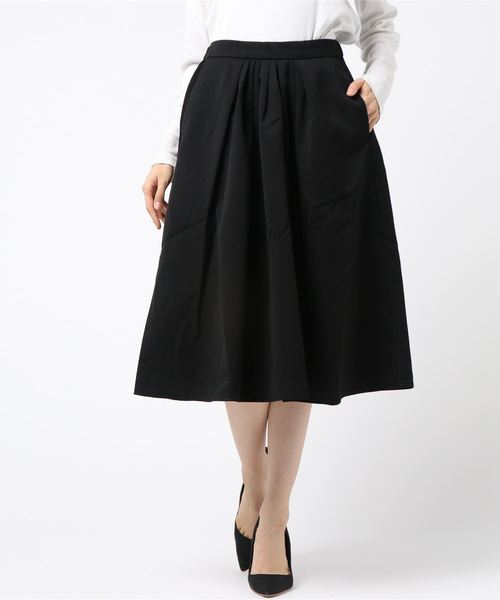 AMERICAN HOLIC（アメリカンホリック）の「10col. フロントタックスカート　＊（スカート・レディース・その他8/グリーン系その他5/イエロー系その他/ブルー系その他5/ブラウン系その他4/ベージュ/グリーン/ボルドー/ブラック/マスタード・FREE）」の2枚目の写真