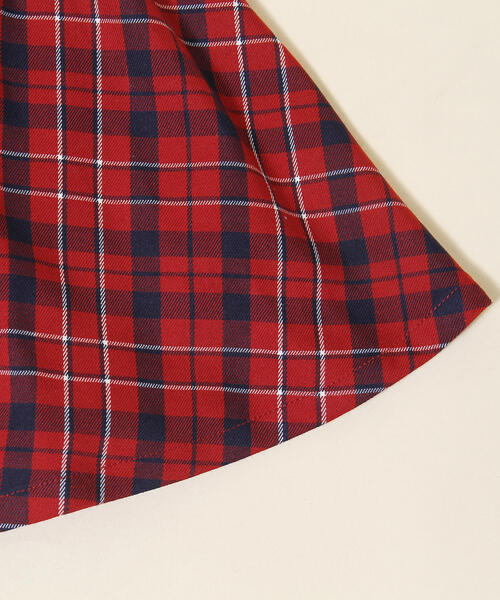 coen（コーエン）の「【coen キッズ / ジュニア】タータンチェックスカパン(100～150cm・スカート・ショートパンツ)（スカート・キッズ・レッド/ダークグリーン・140/110/130/150/100/120）」の5枚目の写真