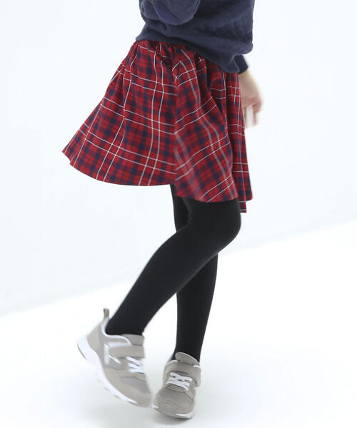 coen（コーエン）の「【coen キッズ / ジュニア】タータンチェックスカパン(100～150cm・スカート・ショートパンツ)（スカート・キッズ・レッド/ダークグリーン・140/110/130/150/100/120）」の14枚目の写真