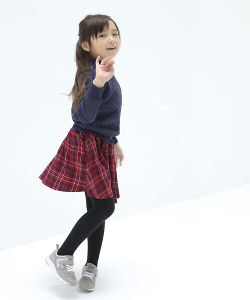coen（コーエン）の「【coen キッズ / ジュニア】タータンチェックスカパン(100～150cm・スカート・ショートパンツ)（スカート・キッズ・レッド/ダークグリーン・140/110/130/150/100/120）」の13枚目の写真
