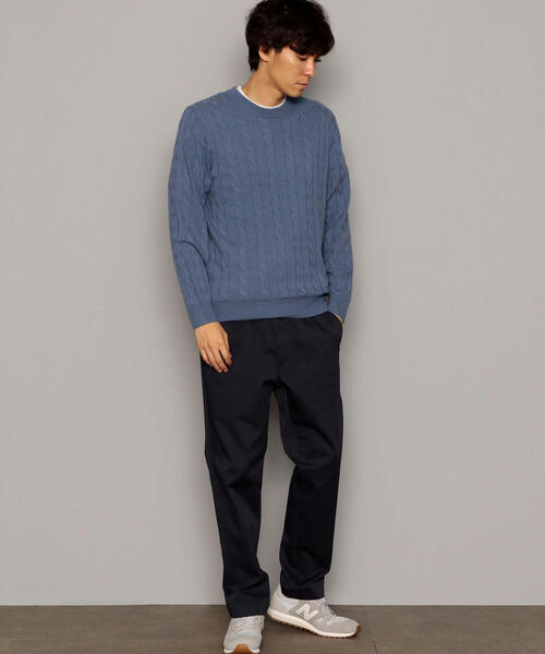 green label relaxing（グリーンレーベルリラクシング）の「CM WO/カシミヤ ケーブル クルー ニット（ニット/セーター・メンズ・モカ/ホワイト/ロイヤルブルー/ピンク/オレンジ系その他/ライトグレー/ダークグレー/ネイビー・LARGE/X-SMALL/SMALL/MEDIUM/X-LARGE）」の18枚目の写真