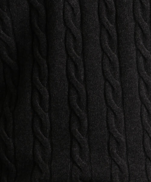 green label relaxing（グリーンレーベルリラクシング）の「CM WO/カシミヤ ケーブル クルー ニット（ニット/セーター・メンズ・モカ/ホワイト/ロイヤルブルー/ピンク/オレンジ系その他/ライトグレー/ダークグレー/ネイビー・LARGE/X-SMALL/SMALL/MEDIUM/X-LARGE）」の9枚目の写真