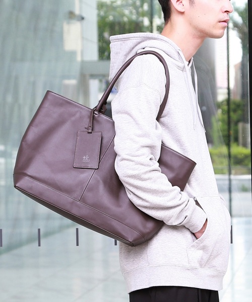 ［極美品］tk TAKEO KIKUCHIリアルレザー トートバッグ　大容量 tk.TAKEO KIKUCHI｜【WEB限定】レザートートバッグ | Rakuten