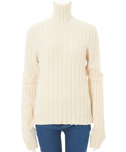 fifth（フィフス）の「ハイネックリブニット（ニット/セーター・レディース・ブラック/ベージュ/ブラウン・MEDIUM）」の4枚目の写真