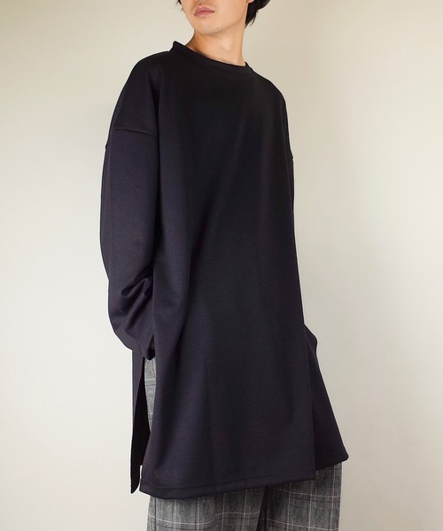 rovtski(ロフトスキー)の「rovtski【ビッグシルエット】2018AW TR PONTI EXTRA BIG T(スウェット・メンズ・ブラック/ライトグレー/オフホワイト/ダークグリーン・FREE)」の3枚目の写真