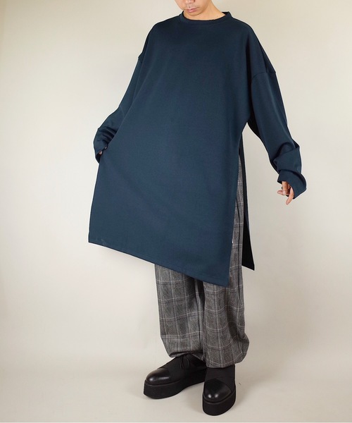 rovtski(ロフトスキー)の「rovtski【ビッグシルエット】2018AW TR PONTI EXTRA BIG T(スウェット・メンズ・ブラック/ライトグレー/オフホワイト/ダークグリーン・FREE)」の8枚目の写真