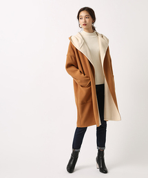 フリースリバーシブルフードコート