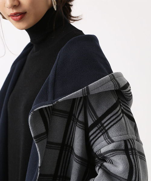 セール】フリースリバーシブルフードコート（その他アウター）｜AZUL