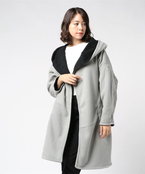 セール】フリースリバーシブルフードコート（その他アウター）｜AZUL