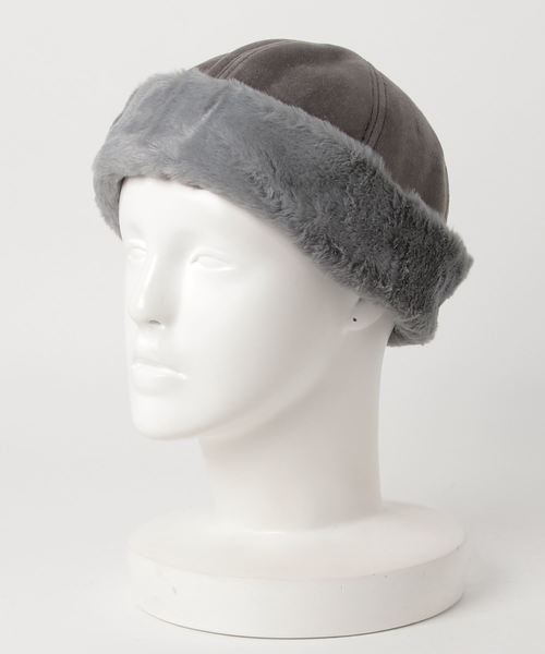 Fun & Daily（ファンアンドデイリー）の「F&D : フェイクムートンボアキャップ（キャップ・レディース・グレー/ブラウン・FREE）」の2枚目の写真