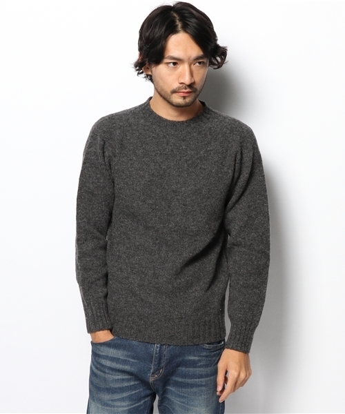 BEAUTY&YOUTH UNITED ARROWS(ビューティーアンドユースユナイテッドアローズ)の「BY シェットランド クルーネック ニット◆(ニット/セーター・メンズ・ネイビー/ダークグレー/ケリー/ワインレッド/イエロー・SMALL/MEDIUM/LARGE/X-LARGE)」の2枚目の写真