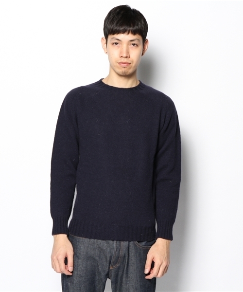 BEAUTY&YOUTH UNITED ARROWS(ビューティーアンドユースユナイテッドアローズ)の「BY シェットランド クルーネック ニット◆(ニット/セーター・メンズ・ネイビー/ダークグレー/ケリー/ワインレッド/イエロー・SMALL/MEDIUM/LARGE/X-LARGE)」の6枚目の写真