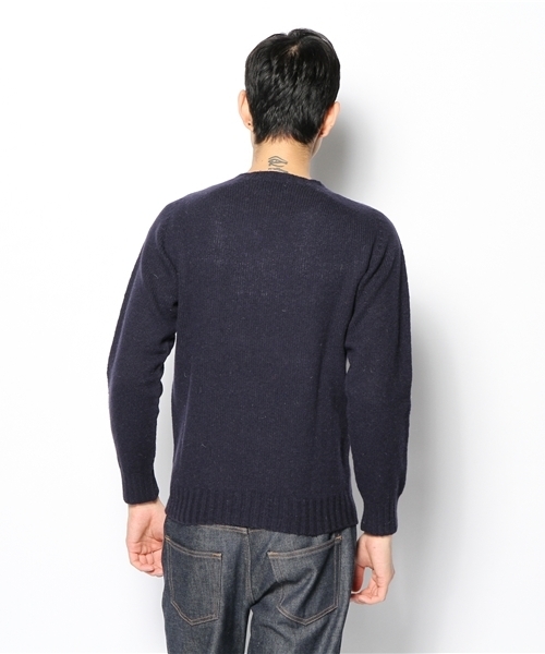 BEAUTY&YOUTH UNITED ARROWS(ビューティーアンドユースユナイテッドアローズ)の「BY シェットランド クルーネック ニット◆(ニット/セーター・メンズ・ネイビー/ダークグレー/ケリー/ワインレッド/イエロー・SMALL/MEDIUM/LARGE/X-LARGE)」の8枚目の写真