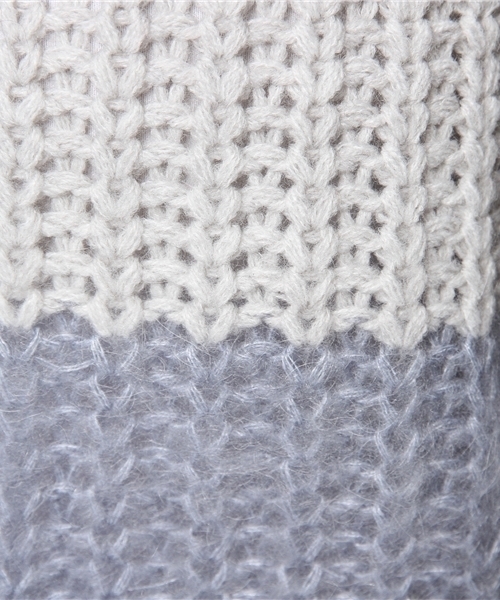 mystic(ミスティック)の「モヘアショート切替プルオーバー(ニット/セーター・レディース・ブラック/ブルー/グレー/ピンク・フリ-)」の10枚目の写真