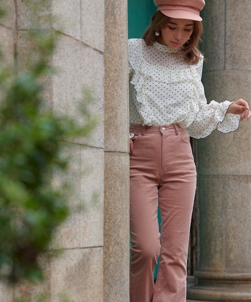 EIMY ISTOIRE(エイミーイストワール)の「コーデュロイフレアパンツ(その他パンツ・レディース・ホワイト/ピンク/グレー・MEDIUM/SMALL)」の13枚目の写真
