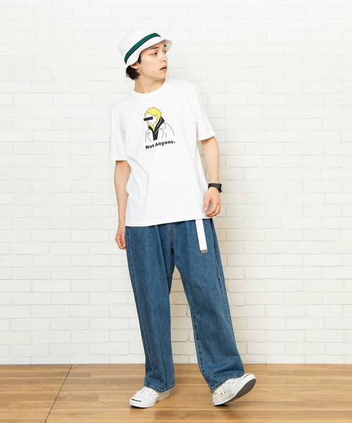 WEGO（ウィゴー）の「WEGO/ヒューマンペンシルTシャツ（Tシャツ/カットソー・メンズ・ホワイト/ブラック/ブラック系その他/ホワイト系その他・SMALL/MEDIUM/LARGE）」の14枚目の写真