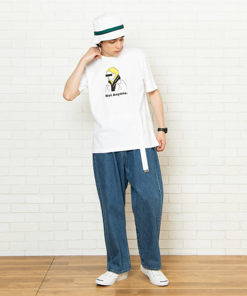 WEGO（ウィゴー）の「WEGO/ヒューマンペンシルTシャツ（Tシャツ/カットソー・メンズ・ホワイト/ブラック/ブラック系その他/ホワイト系その他・SMALL/MEDIUM/LARGE）」の8枚目の写真