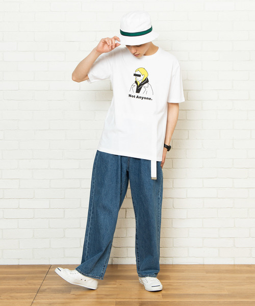 WEGO（ウィゴー）の「WEGO/ヒューマンペンシルTシャツ（Tシャツ/カットソー・メンズ・ホワイト/ブラック/ブラック系その他/ホワイト系その他・SMALL/MEDIUM/LARGE）」の12枚目の写真