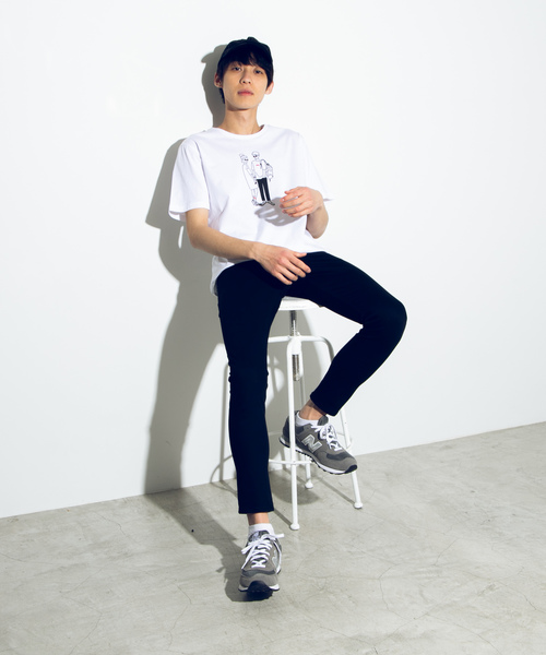 WEGO（ウィゴー）の「WEGO/ヒューマンペンシルTシャツ（Tシャツ/カットソー・メンズ・ホワイト/ブラック/ブラック系その他/ホワイト系その他・SMALL/MEDIUM/LARGE）」の18枚目の写真