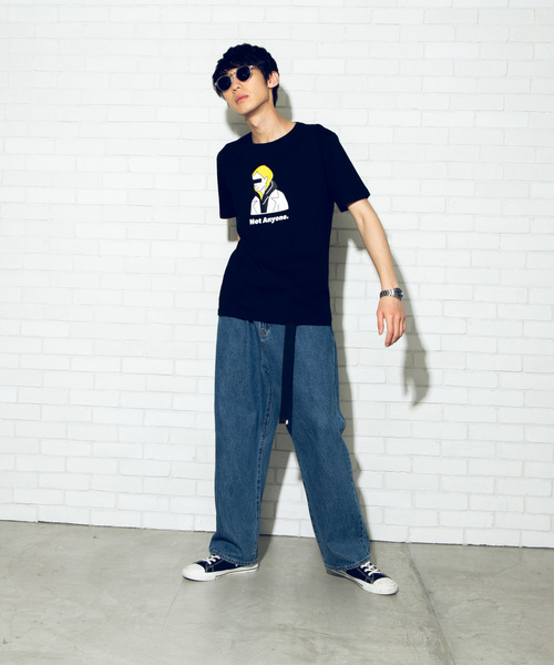 WEGO（ウィゴー）の「WEGO/ヒューマンペンシルTシャツ（Tシャツ/カットソー・メンズ・ホワイト/ブラック/ブラック系その他/ホワイト系その他・SMALL/MEDIUM/LARGE）」の21枚目の写真