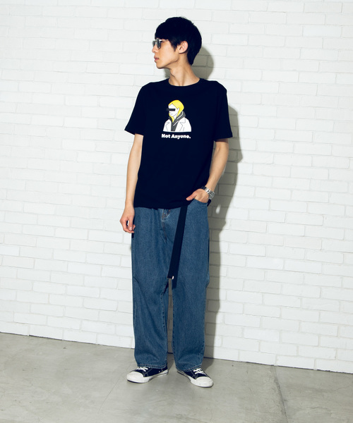 WEGO（ウィゴー）の「WEGO/ヒューマンペンシルTシャツ（Tシャツ/カットソー・メンズ・ホワイト/ブラック/ブラック系その他/ホワイト系その他・SMALL/MEDIUM/LARGE）」の22枚目の写真