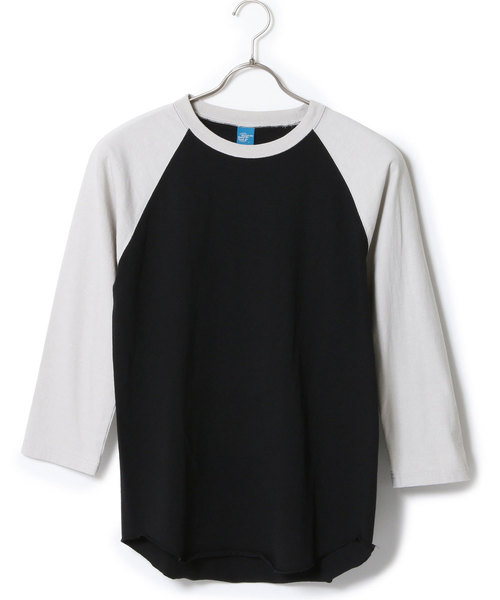 Good On(グッドオン)の「コンビベースボールTシャツ COMBI BASEBALL TEE GOLT1906(Tシャツ/カットソー・メンズ・ブラック/グリーン・MEDIUM/LARGE)」の7枚目の写真