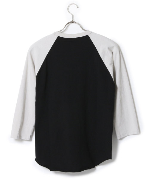 Good On(グッドオン)の「コンビベースボールTシャツ COMBI BASEBALL TEE GOLT1906(Tシャツ/カットソー・メンズ・ブラック/グリーン・MEDIUM/LARGE)」の6枚目の写真
