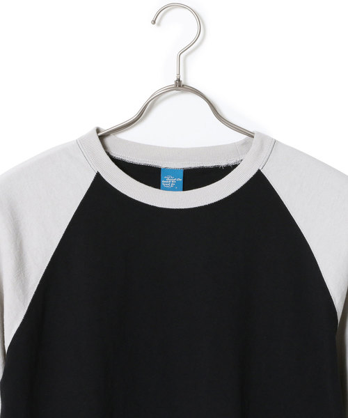 Good On(グッドオン)の「コンビベースボールTシャツ COMBI BASEBALL TEE GOLT1906(Tシャツ/カットソー・メンズ・ブラック/グリーン・MEDIUM/LARGE)」の5枚目の写真