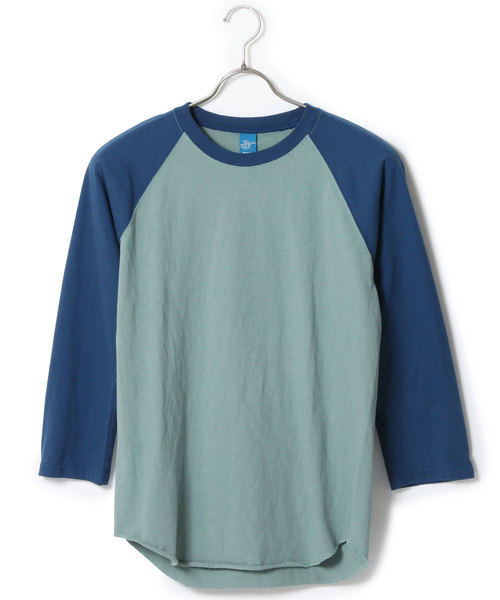 Good On(グッドオン)の「コンビベースボールTシャツ COMBI BASEBALL TEE GOLT1906(Tシャツ/カットソー・メンズ・ブラック/グリーン・MEDIUM/LARGE)」の3枚目の写真