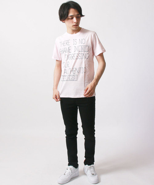 SHISKY（シスキー）の「クルーネック半袖プリントTシャツ（Tシャツ/カットソー・メンズ・ネイビー/ピンク・LL/M/L）」の9枚目の写真