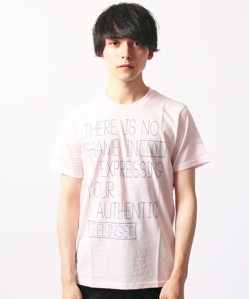 SHISKY（シスキー）の「クルーネック半袖プリントTシャツ（Tシャツ/カットソー・メンズ・ネイビー/ピンク・LL/M/L）」の8枚目の写真