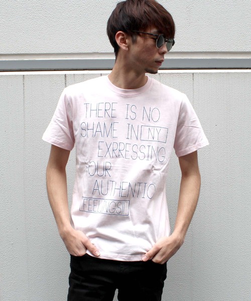SHISKY（シスキー）の「クルーネック半袖プリントTシャツ（Tシャツ/カットソー・メンズ・ネイビー/ピンク・LL/M/L）」の13枚目の写真