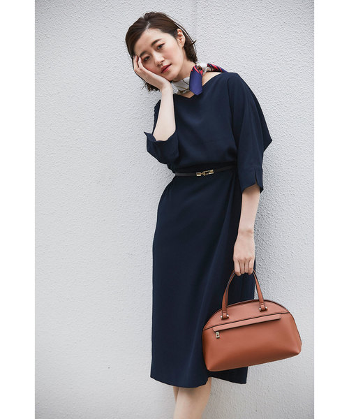 12Twelve Agenda（トゥエルブ　アジェンダ）の「ドルマンタイトワンピース（ワンピース・レディース・ネイビー/ブルー/キャメル・M）」の10枚目の写真
