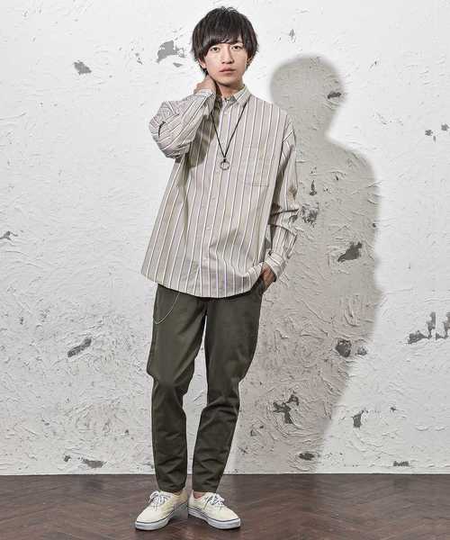 MinoriTY（マイノリティ）の「長袖BIGシャツ/ブロードストライプ（シャツ/ブラウス・メンズ・ホワイト系その他/ベージュ系その他/ブルー系その他/ブルー系その他2・M/L）」の14枚目の写真
