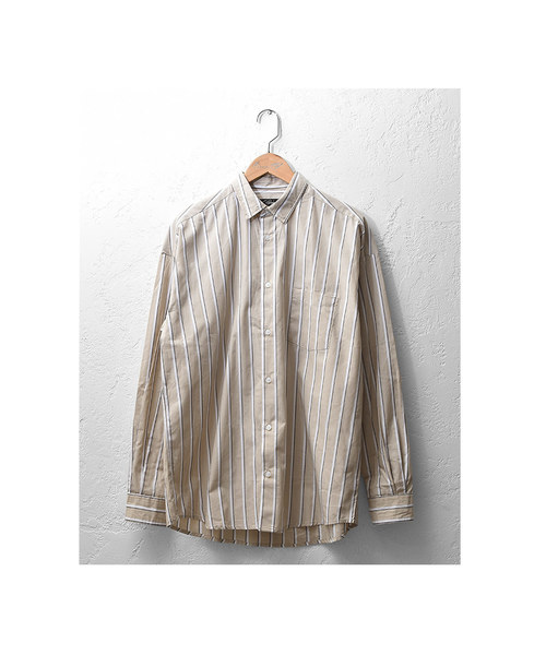MinoriTY（マイノリティ）の「長袖BIGシャツ/ブロードストライプ（シャツ/ブラウス・メンズ・ホワイト系その他/ベージュ系その他/ブルー系その他/ブルー系その他2・M/L）」の11枚目の写真