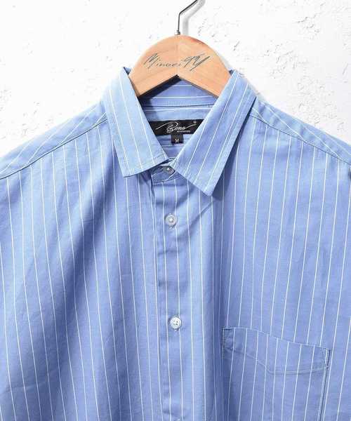 MinoriTY（マイノリティ）の「長袖BIGシャツ/ブロードストライプ（シャツ/ブラウス・メンズ・ホワイト系その他/ベージュ系その他/ブルー系その他/ブルー系その他2・M/L）」の19枚目の写真