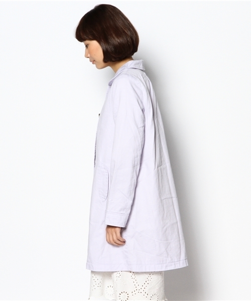 earth music&ecology（アースミュージックアンドエコロジー）の「Ａラインスプリングコート（トレンチコート・レディース・ベージュ/ミント/ネイビー/ラベンダー/ピンク・SMALL/MEDIUM）」の7枚目の写真