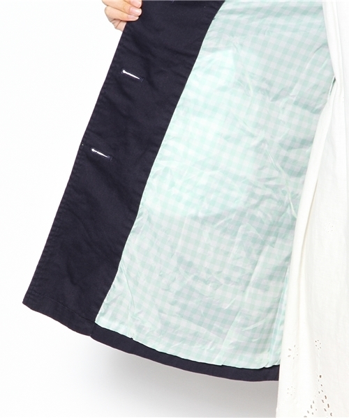 earth music&ecology（アースミュージックアンドエコロジー）の「Ａラインスプリングコート（トレンチコート・レディース・ベージュ/ミント/ネイビー/ラベンダー/ピンク・SMALL/MEDIUM）」の13枚目の写真