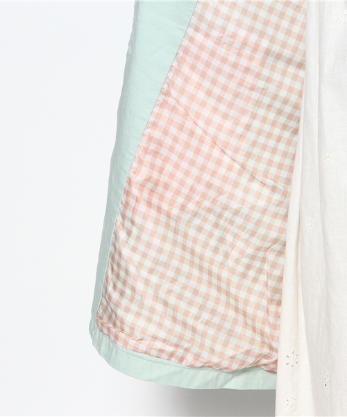 earth music&ecology（アースミュージックアンドエコロジー）の「Ａラインスプリングコート（トレンチコート・レディース・ベージュ/ミント/ネイビー/ラベンダー/ピンク・SMALL/MEDIUM）」の14枚目の写真