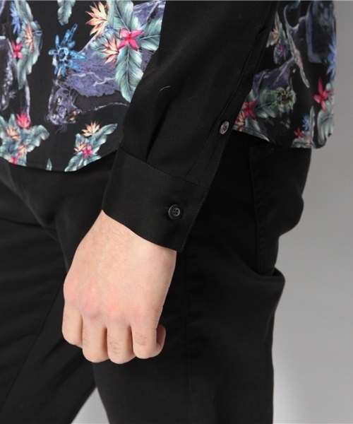 MIDWEST（ミッドウエスト）の「DIET  BUTCHER  SLIM  SKIN  レギュラー身頃プリント切替シャツ（シャツ/ブラウス・メンズ・ブラック/ダークブルー・1）」の6枚目の写真