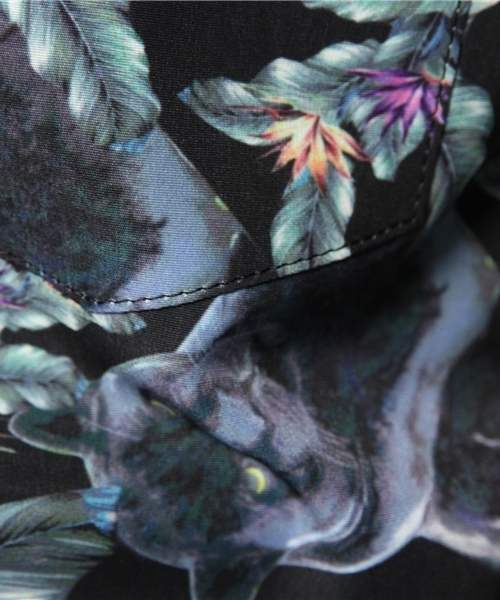 MIDWEST（ミッドウエスト）の「DIET  BUTCHER  SLIM  SKIN  レギュラー身頃プリント切替シャツ（シャツ/ブラウス・メンズ・ブラック/ダークブルー・1）」の4枚目の写真