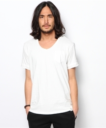 AZUL by moussy | 天竺製品染キリッパVネック半袖T(Tシャツ/カットソー)