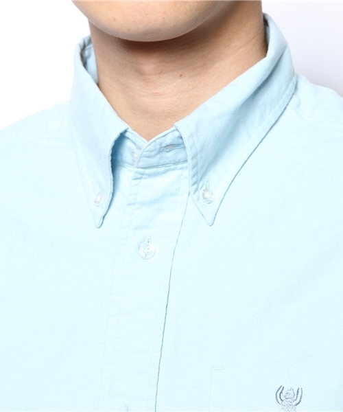 coen（コーエン）の「カラーオックスフォード7分袖BDシャツ（シャツ/ブラウス・メンズ・ライトピンク/ライトブルー・SMALL/MEDIUM/X-LARGE/LARGE/X-SMALL）」の3枚目の写真