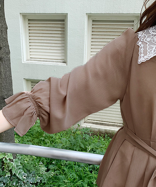 apres jour（アプレジュール）の「オーガンジーレース襟ブラウス【ZOZOTOWN限定アイテム】（シャツ/ブラウス・レディース・ベージュ/ピンク/ライトグリーン・フリー）」の14枚目の写真