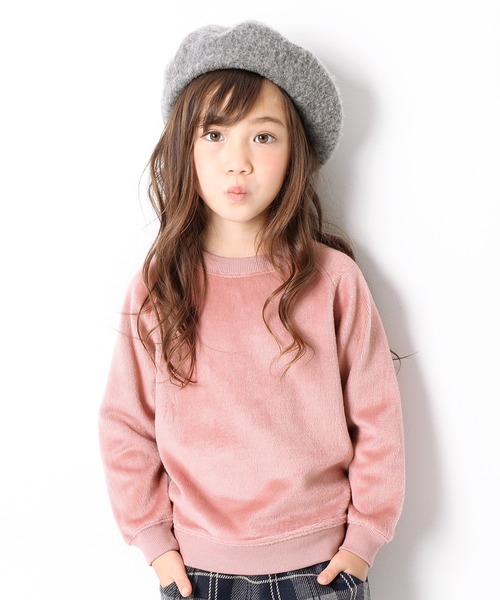 devirock（デビロック）の「表シャギートレーナー（スウェット・キッズ・ライトブラウン/モカ/スモークピンク・80ｃｍ/90cm/110cm/100cm/120cm/130cm/140cm/150cm/160cm）」の3枚目の写真